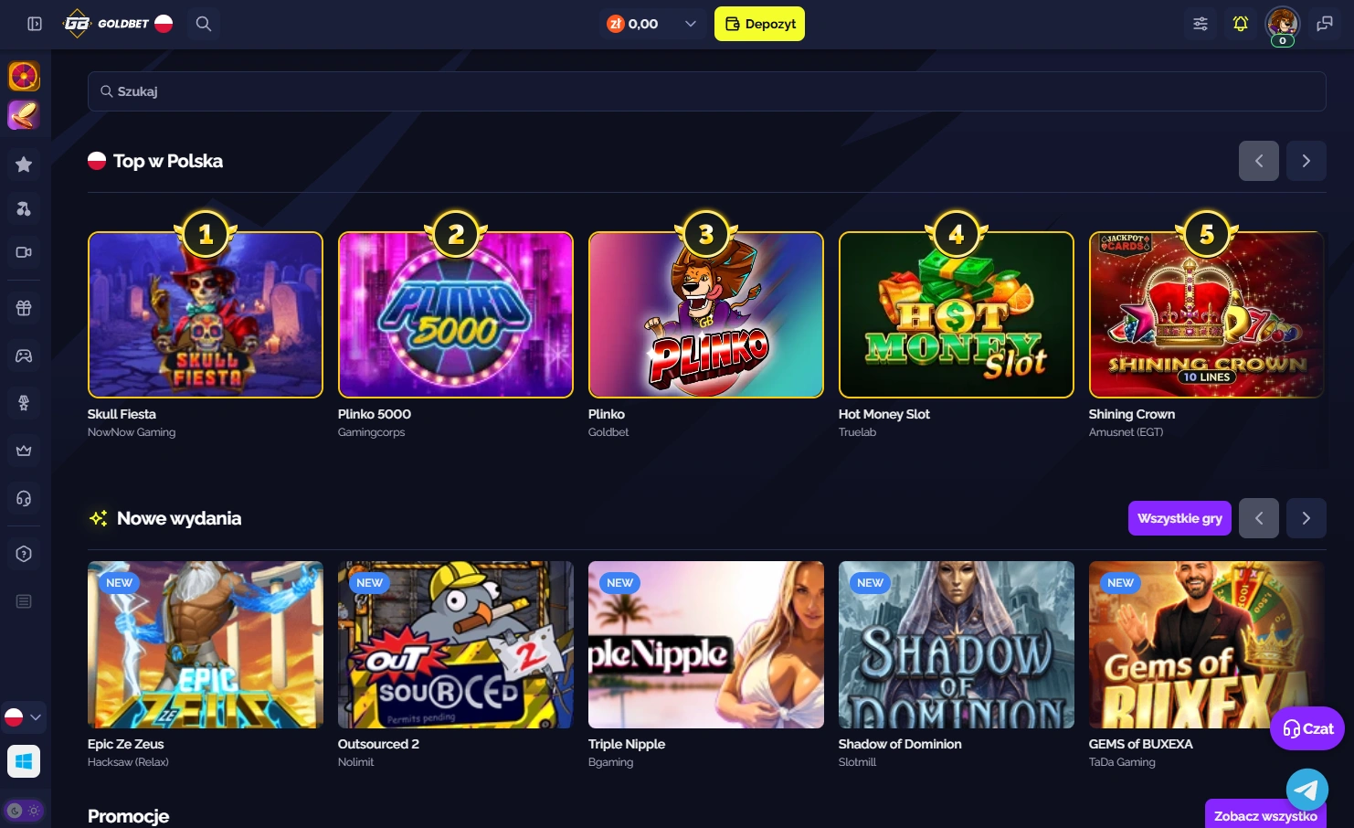 Katalog gier w Goldbet kasyno — Goldbet Casino