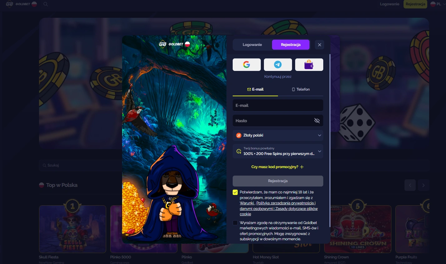 Instalacja skrótu PWA na Androidzie i iOS — Goldbet Casino